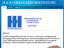 Tablet Screenshot of hhcorrugated.com
